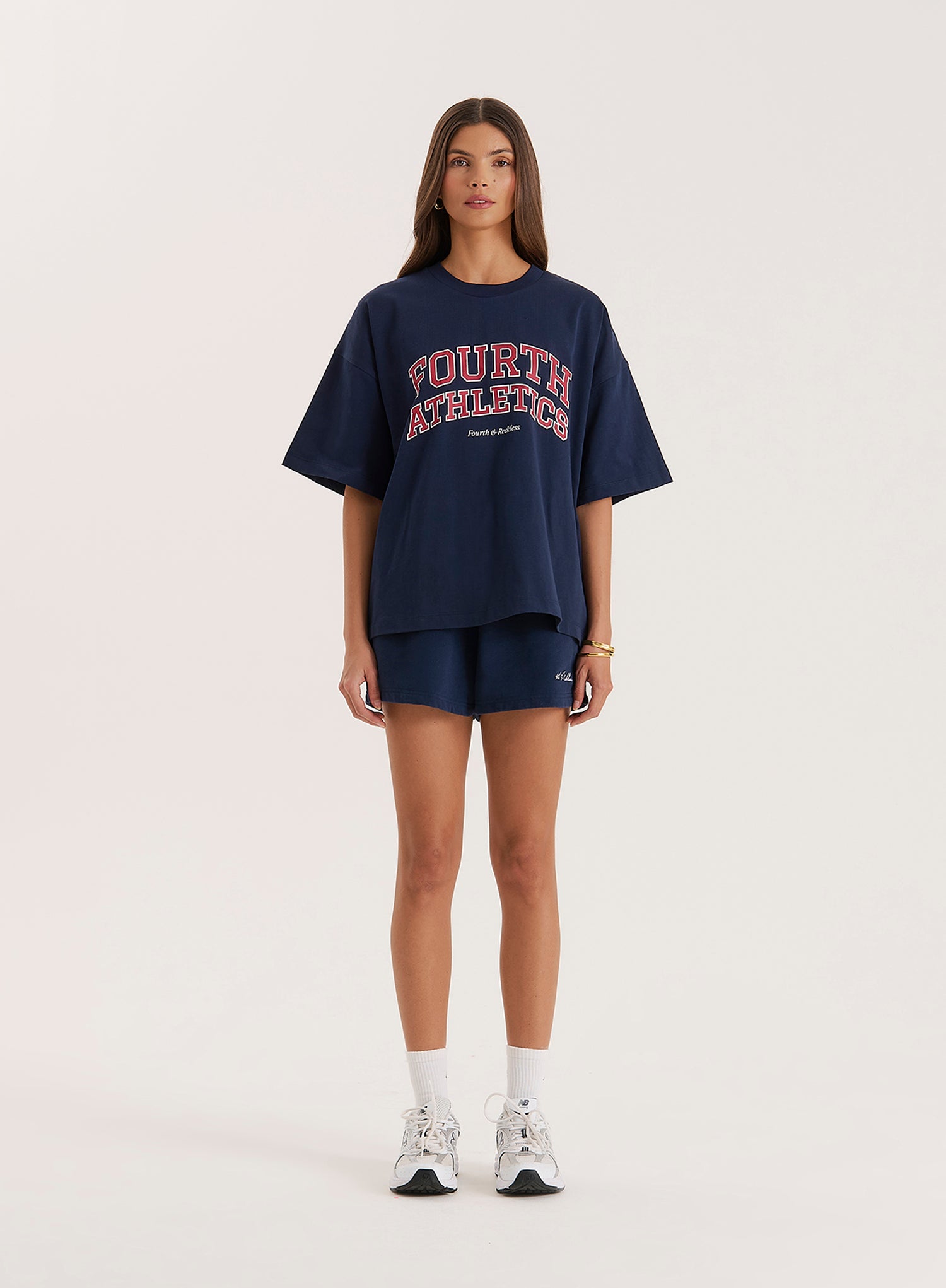 Navy Fourth Athletics Oversized T-Shirt